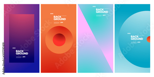 New 2020 Cover and Poster Design Template for Magazine. Trendy Abstract Colorful Geometric and Curve Vector Illustration Collage with Typography for Cover, book, social media story, and Page Layout