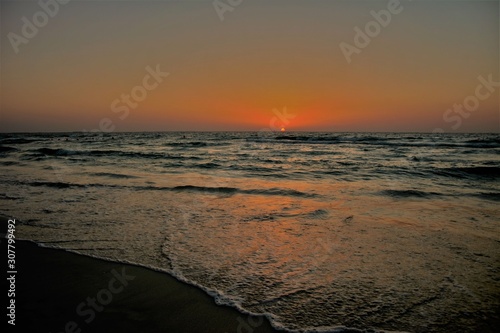 sunset on the beach