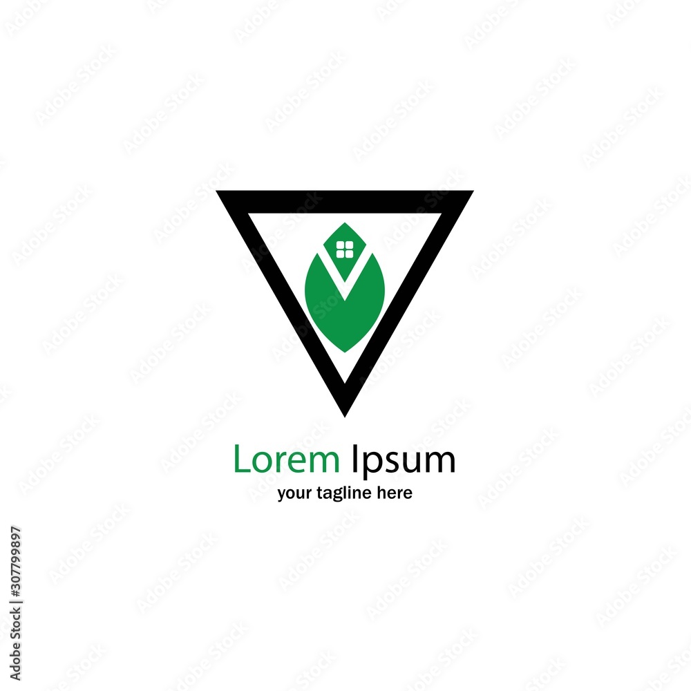 Green House logo Design vector, Nature House Logo Green House logo Design vector, Nature House Logo