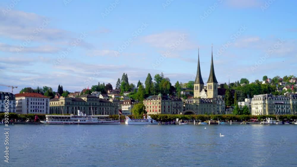 Lucerne City with Lake in Switzerland Lucerne City with Lake in Switzerland