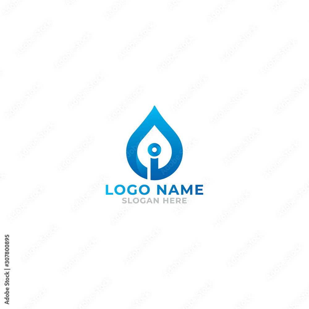 water drop technology logo design template full vector EPS 10 water drop technology logo design template full vector EPS 10