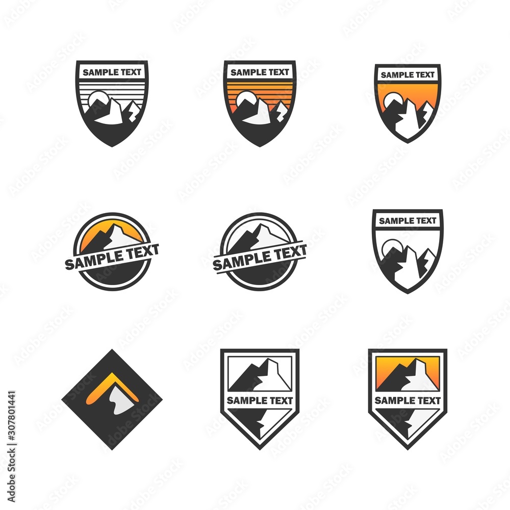 Obraz premium Mountain Illustration Vector Template