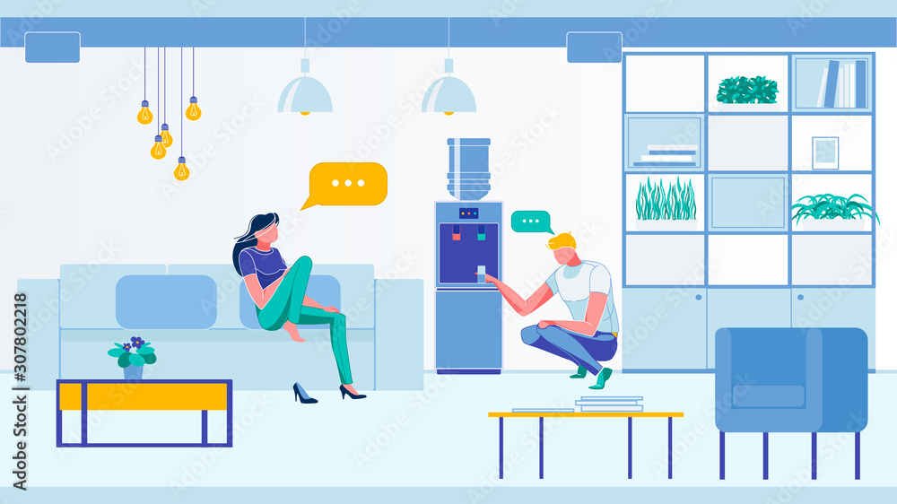 People Office Workers Having Rest at Room Flat. People Office Workers Having Rest at Room Flat.