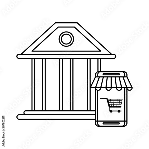 smartphone device with shopping cart