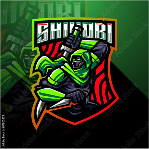 Shinobi esport mascot logo design