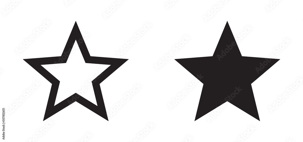 Star icon. Favorite icon. Star shape symbol Star icon. Favorite icon. Star shape symbol