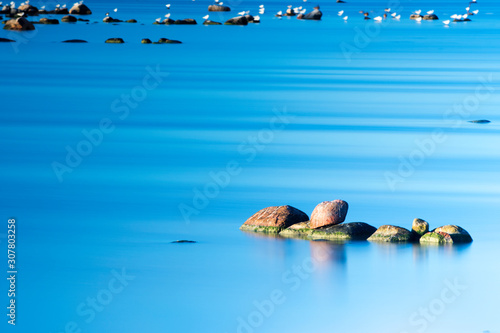 Sunrise over the Baltic Sea at the island of Gotland in Sweden