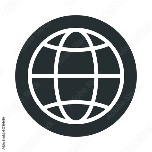 sphere browser globe isolated icon