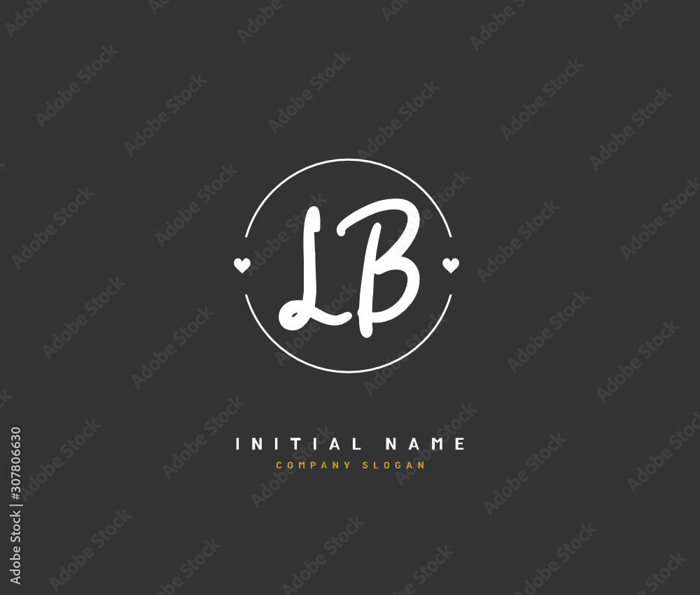 L B LB Beauty vector initial logo, handwriting logo of initial signature, wedding, fashion, jewerly, boutique, floral and botanical with creative template for any company or business. L B LB Beauty vector initial logo, handwriting logo of initial signature, wedding, fashion, jewerly, boutique, floral and botanical with creative template for any company or business.