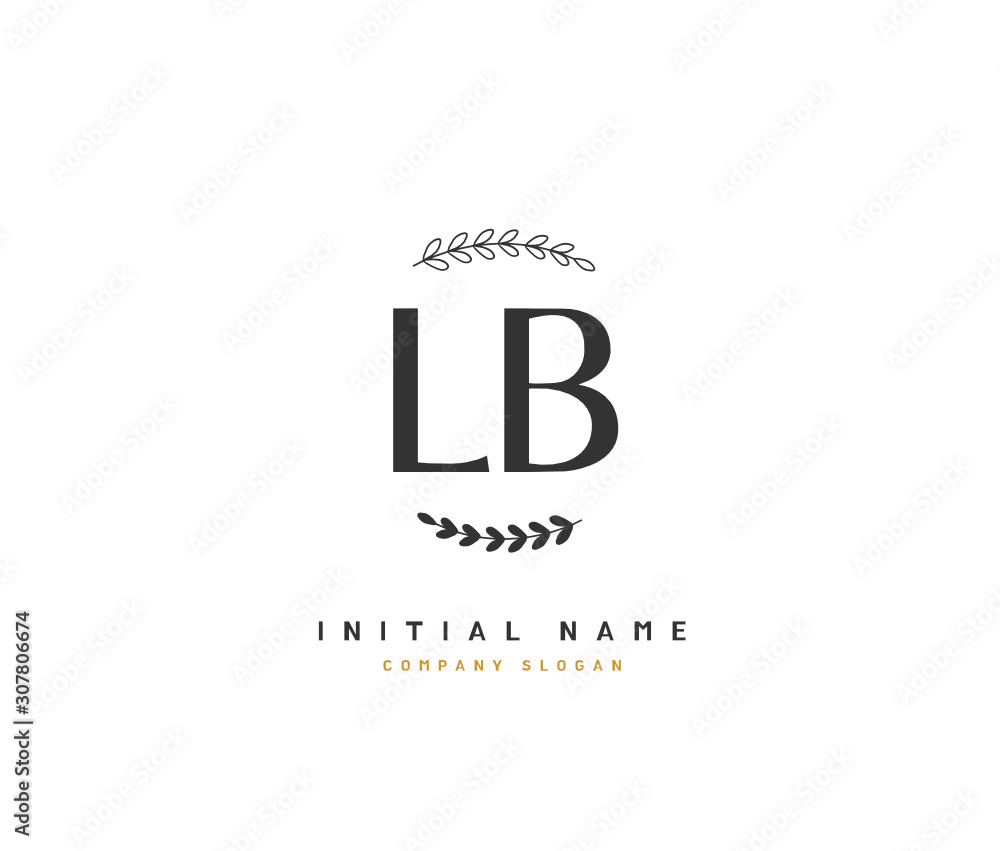 L B LB Beauty vector initial logo, handwriting logo of initial signature, wedding, fashion, jewerly, boutique, floral and botanical with creative template for any company or business. L B LB Beauty vector initial logo, handwriting logo of initial signature, wedding, fashion, jewerly, boutique, floral and botanical with creative template for any company or business.