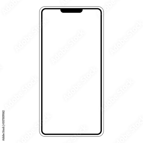 Silhouette shape mobile phone smartphone I am, vector shape I am smartphone mobile phone