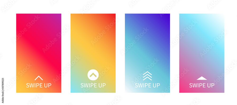 Obraz premium Backgrounds with swipe up symbol for social media story