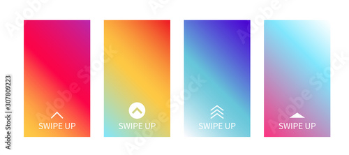 Backgrounds with swipe up symbol for social media story