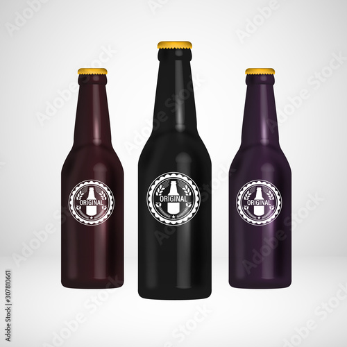 concept de bouteille de bière en vecteur