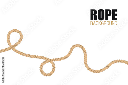 Rope with loop background  vector illustration 