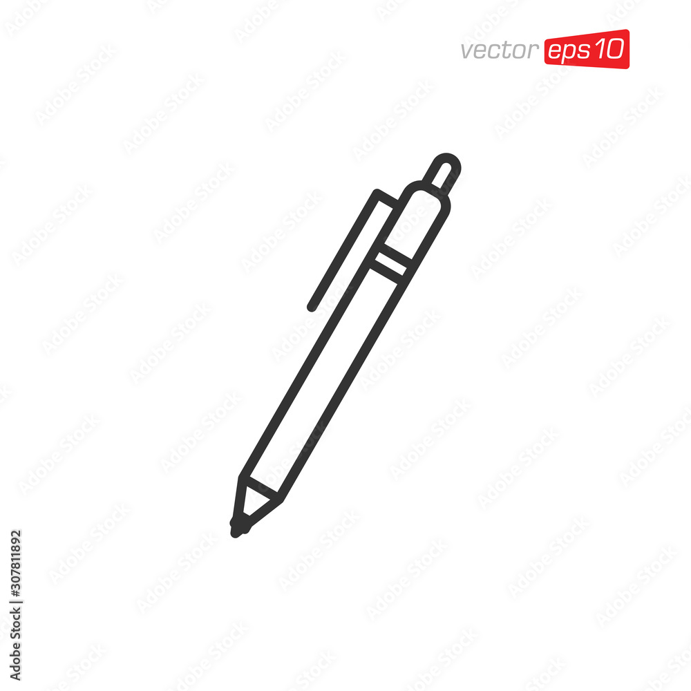 Obraz premium Pen Stationery Icon Design Vector