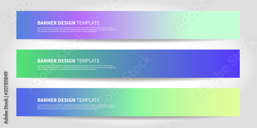 Vector banners with abstract background. Colorful modern website headers