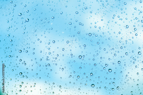 Water drops on a glass windows.
