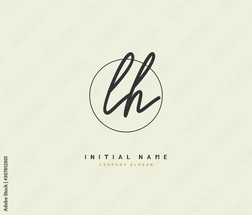 L H LH Beauty vector initial logo, handwriting logo of initial signature, wedding, fashion, jewerly, boutique, floral and botanical with creative template for any company or business. L H LH Beauty vector initial logo, handwriting logo of initial signature, wedding, fashion, jewerly, boutique, floral and botanical with creative template for any company or business.