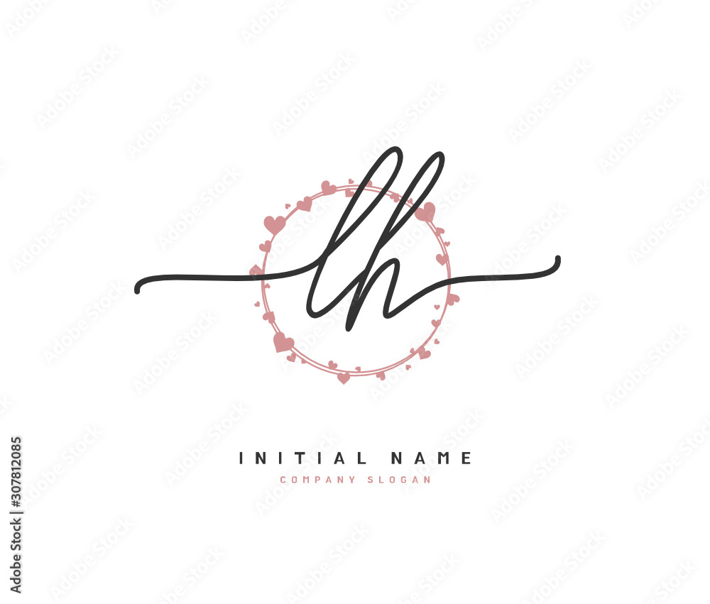 L H LH Beauty vector initial logo, handwriting logo of initial signature, wedding, fashion, jewerly, boutique, floral and botanical with creative template for any company or business. L H LH Beauty vector initial logo, handwriting logo of initial signature, wedding, fashion, jewerly, boutique, floral and botanical with creative template for any company or business.