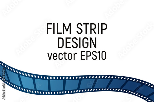Blue film strip design.