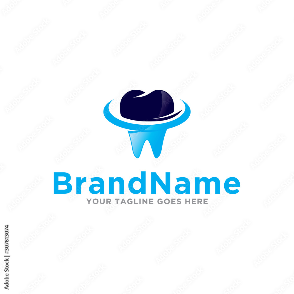Dental logo icon vector. Simple design on white background. Dental logo icon vector. Simple design on white background.
