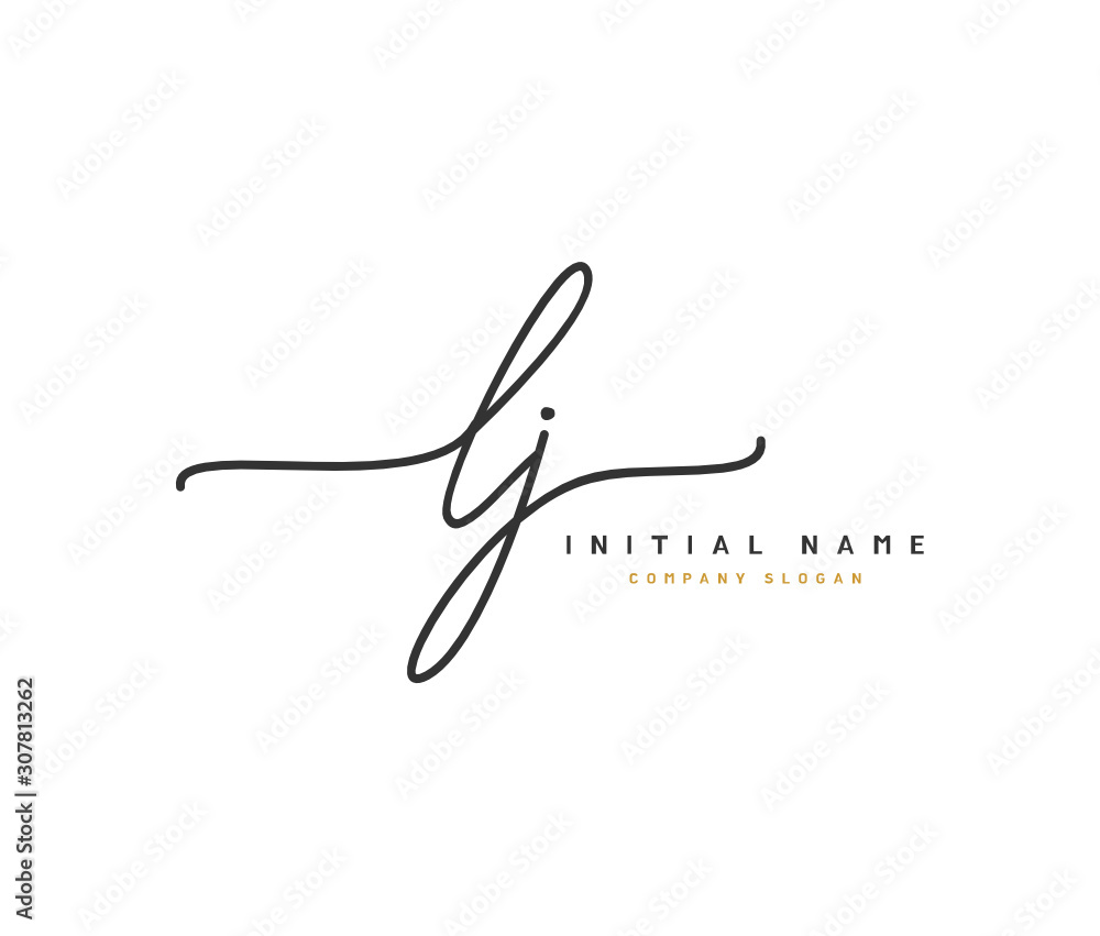 L J LJ Beauty vector initial logo, handwriting logo of initial signature, wedding, fashion, jewerly, boutique, floral and botanical with creative template for any company or business. L J LJ Beauty vector initial logo, handwriting logo of initial signature, wedding, fashion, jewerly, boutique, floral and botanical with creative template for any company or business.