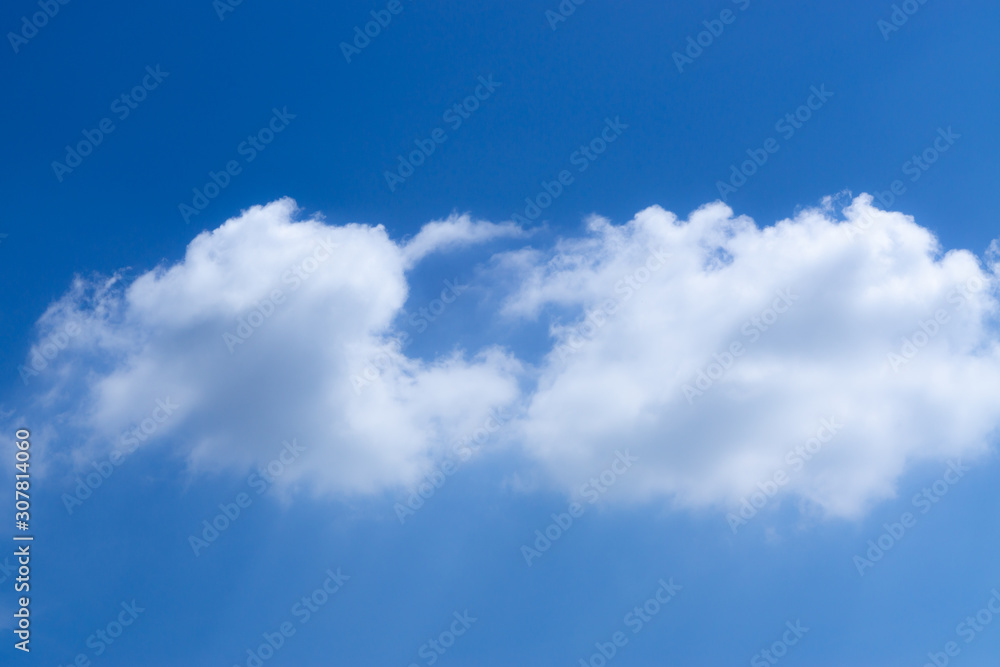 Clear blue sky with white cloud background in the morning. Good weather background. Clear blue sky with white cloud background in the morning. Good weather background.
