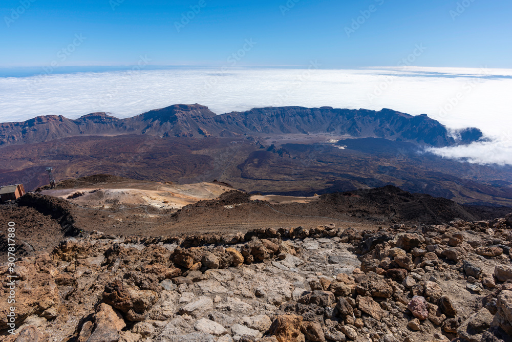 View from Teide volcano (Tenrife, Canary Islands - Spain).