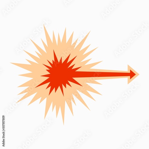 Directional explosion, directional Blasting symbol
