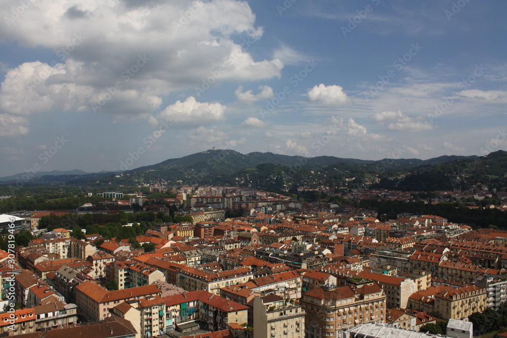 A View of the city of Turin, Italy 