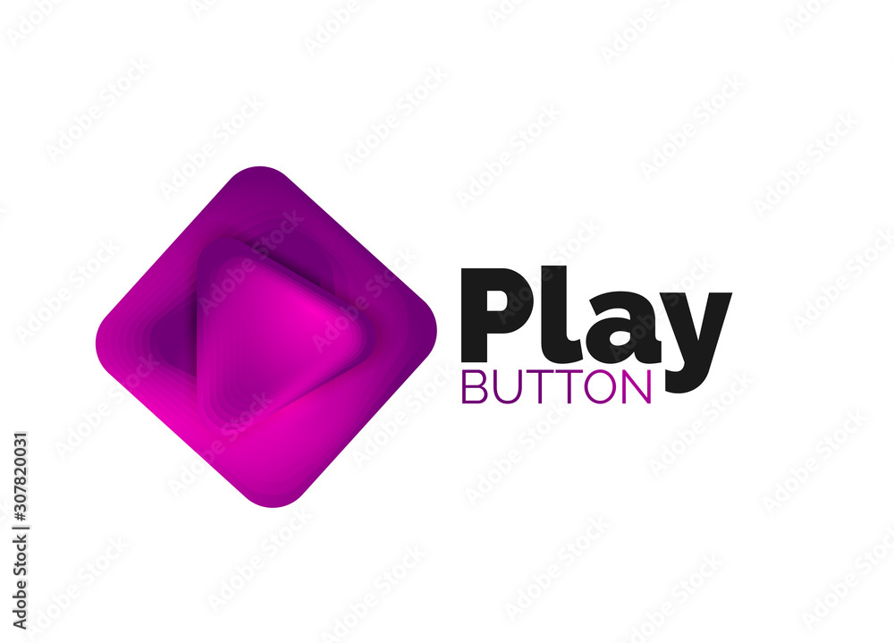 Play, arrow or download button icon, minimal design business logo template. 3d geometric bold in relief style with color blend steps effect. Vector Illustration For Wallpaper, Banner, Background, Card Play, arrow or download button icon, minimal design business logo template. 3d geometric bold in relief style with color blend steps effect. Vector Illustration For Wallpaper, Banner, Background, Card