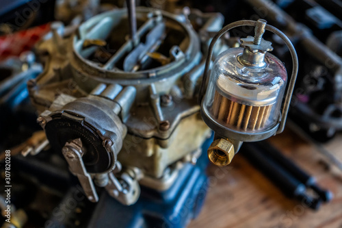 vintage automobile carburetor photo