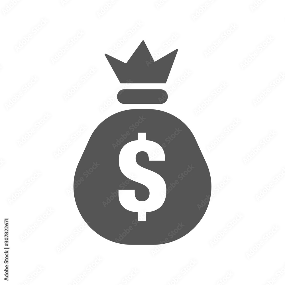 Money bag icon with dollar sign. Vector illustration in flat style. EPS 10 Money bag icon with dollar sign. Vector illustration in flat style. EPS 10