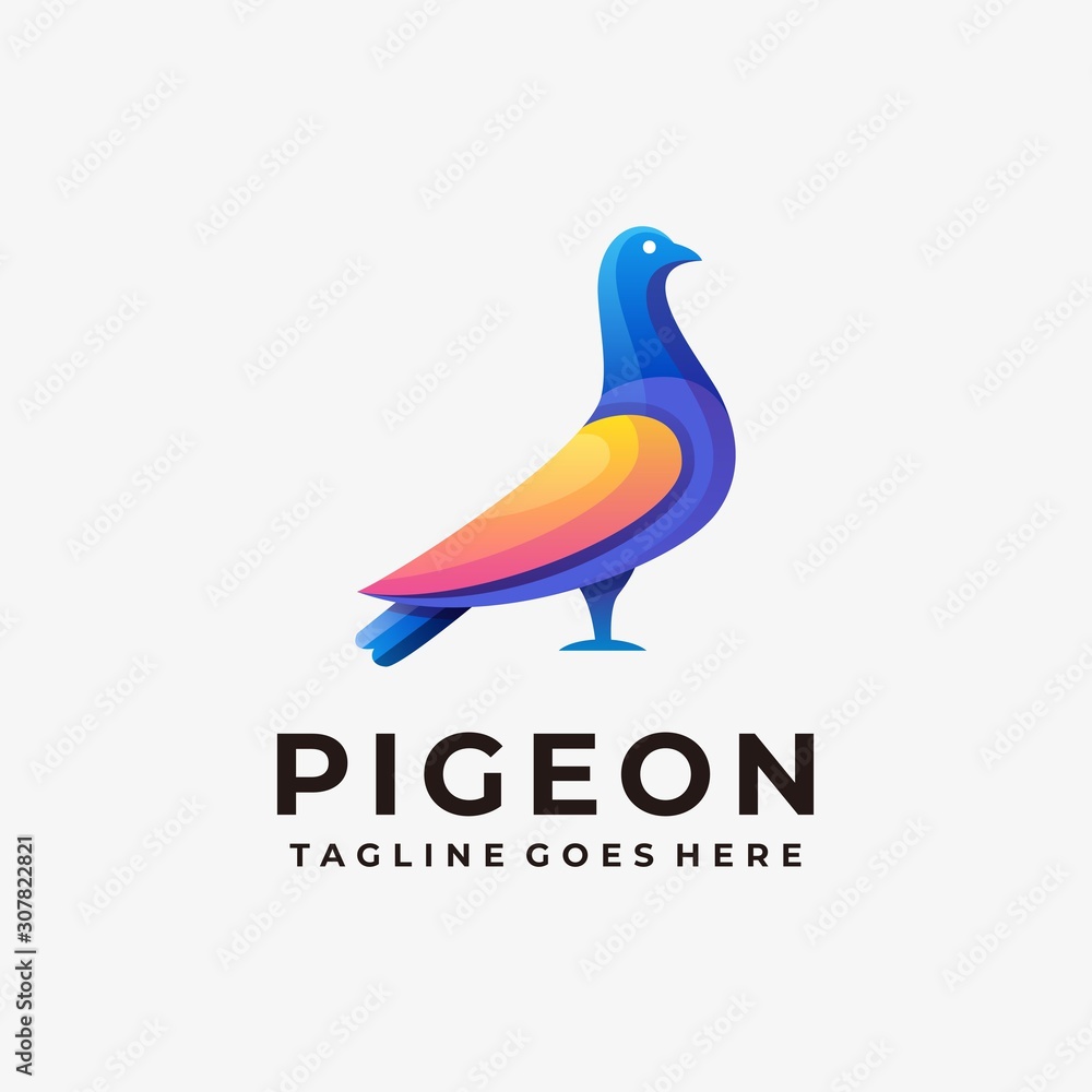 Obraz premium Pigeon Illustration Vector Template