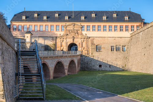 Zufahrtsbrücke zum Peterstor am Kommandantenhaus der Zitadelle Petersberg in Erfurt photo
