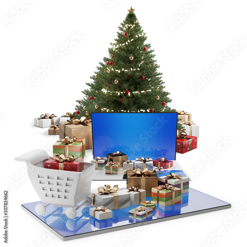 online shopping concept. co...