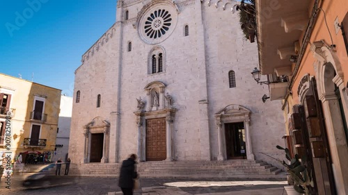 Cathedral church of St. Nicola. Bari. Puglia. Italy. Time-lapse.