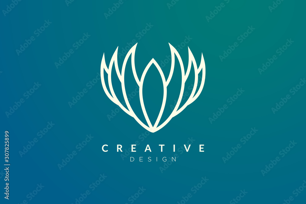 Minimalist flower vector design. It is suitable for spas, hotels, beauty, health, fashion, cosmetics, boutiques, salons, yoga, therapy, and others.