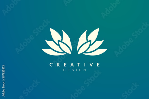 Minimalist flower vector design. It is suitable for spas, hotels, beauty, health, fashion, cosmetics, boutiques, salons, yoga, therapy, and others.