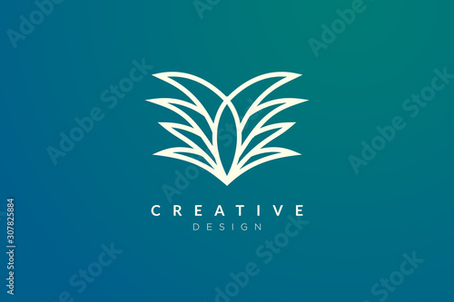 Minimalist flower vector design. It is suitable for spas, hotels, beauty, health, fashion, cosmetics, boutiques, salons, yoga, therapy, and others.