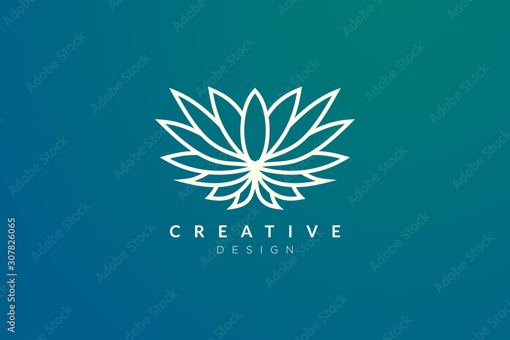 Minimalist flower vector design. It is suitable for spas, hotels, beauty, health, fashion, cosmetics, boutiques, salons, yoga, therapy, and others.