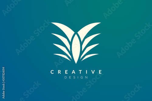 Minimalist flower vector design. It is suitable for spas, hotels, beauty, health, fashion, cosmetics, boutiques, salons, yoga, therapy, and others.