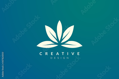 Minimalist flower vector design. It is suitable for spas, hotels, beauty, health, fashion, cosmetics, boutiques, salons, yoga, therapy, and others.