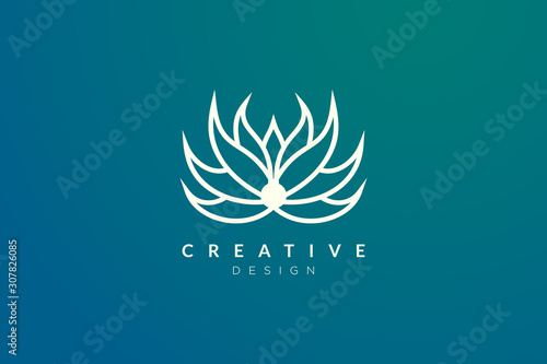 Minimalist flower vector design. It is suitable for spas, hotels, beauty, health, fashion, cosmetics, boutiques, salons, yoga, therapy, and others.