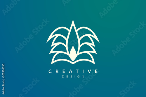 Minimalist flower vector design. It is suitable for spas, hotels, beauty, health, fashion, cosmetics, boutiques, salons, yoga, therapy, and others.