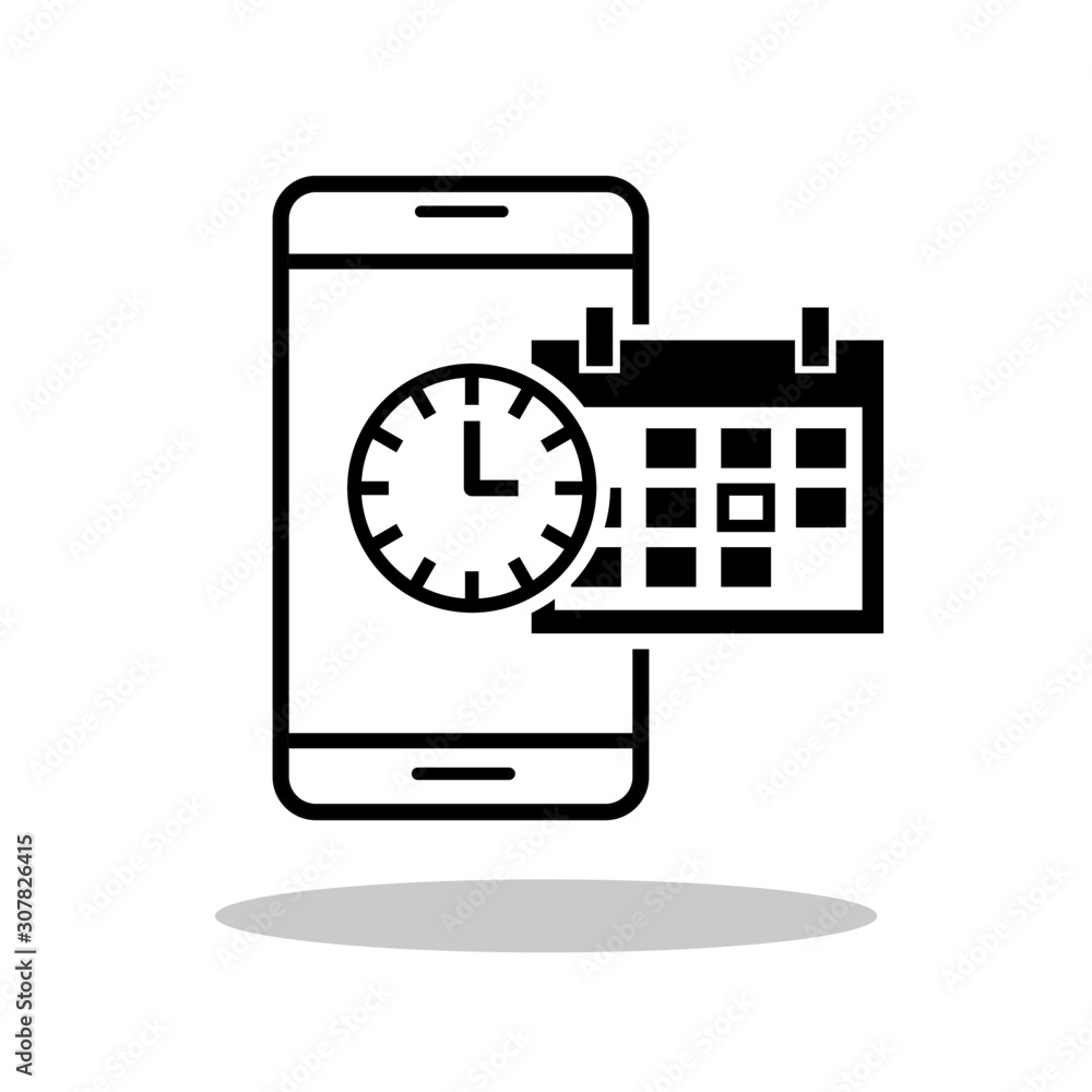 Deadline icon in trendy flat style. Fast time / Express / Urgent symbol
