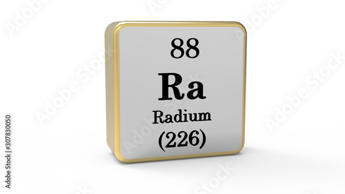 3d Radium Element Sign. Stock image 