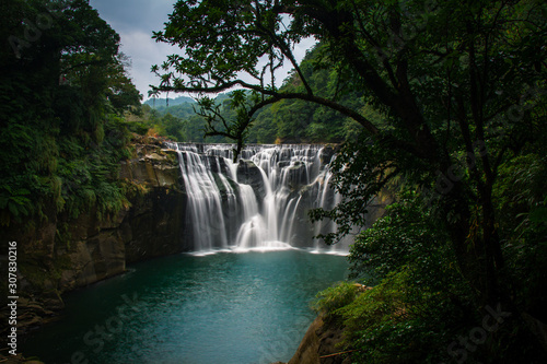 Waterfall in deep jungle  Taiwan Shifen