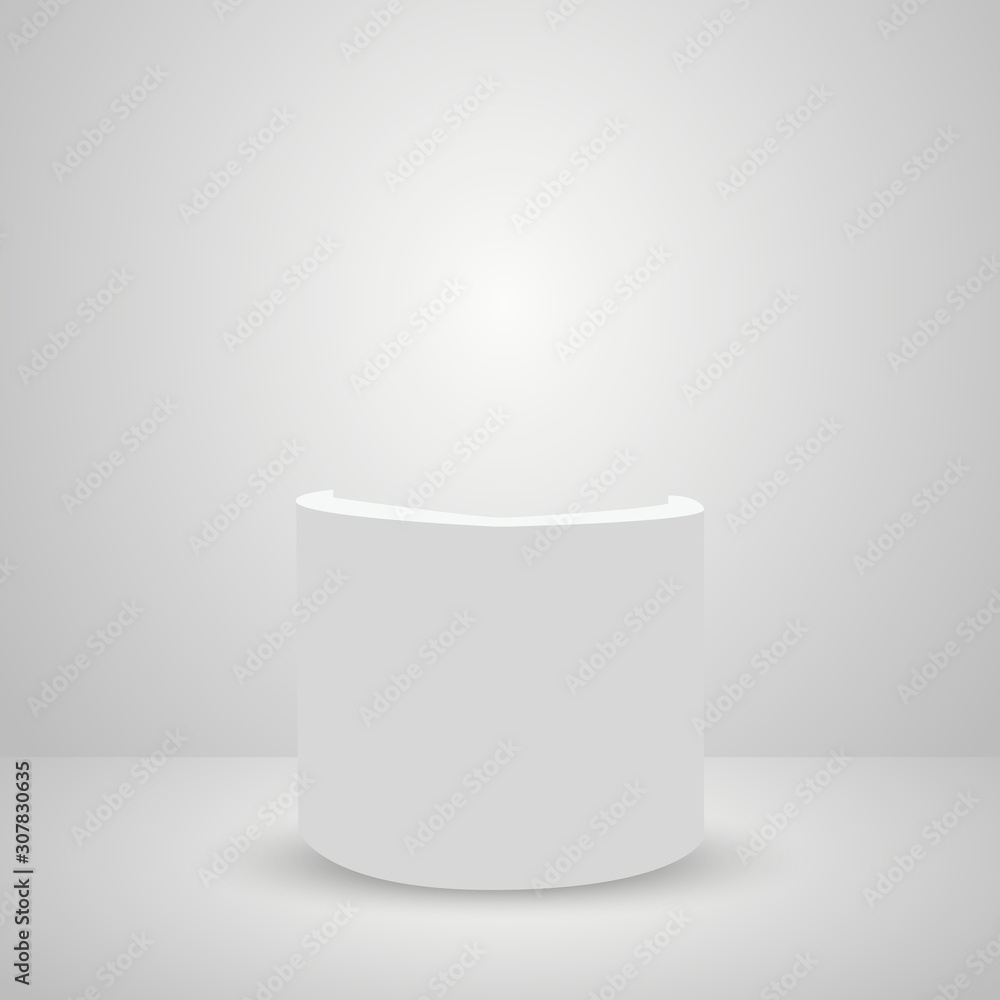 Abstract simple realistic pedestal template. Squarepodium for product presentation. Vector illustration. Abstract simple realistic pedestal template. Squarepodium for product presentation. Vector illustration.